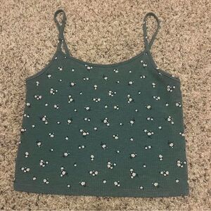 American Eagle Outfitters Teal Floral Camisole